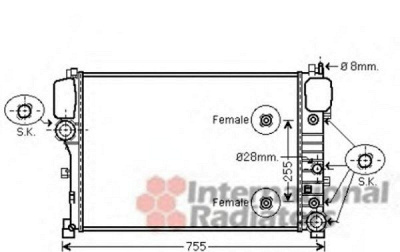 VAN WEZEL 30002469 -  Радиатор, охлаждение двигателя